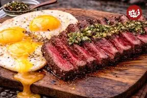 ببینید| غذای روستایی در آمریکا؛ پخت استیک و تخم مرغ کنار رودخانه در جنگل