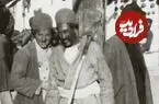 عکس| سفر زمان؛ «مردان تهرانی» در حال عبور و مرور در بازار شهر؛ 101 سال قبل