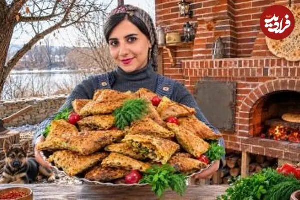 ببینید| غذای روستایی در ایران؛ پخت نان محلی و سمبوسه در روستایی در کنار زاینده رود