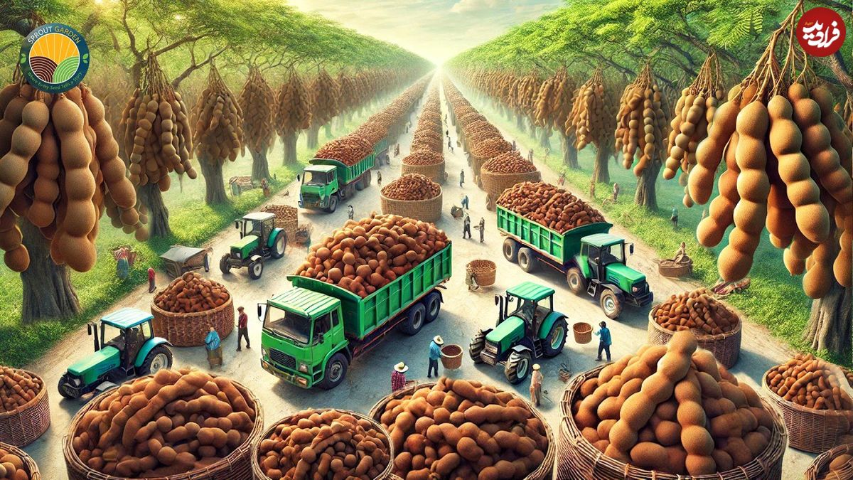 ببینید؛ مراحل دیدنی کاشت، برداشت و فراوری تمر هندی از نمای نزدیک
