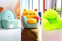 (تصاویر) ۱۵ عکس از کاناپه عروسکی کودک؛ بهترین طرح‌ها برای روحیه کودکان شاد