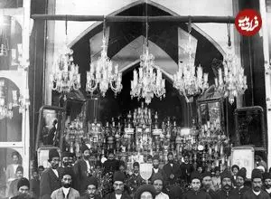 عکس| سفر در زمان؛ نمایی از مراسم روضه ماه محرم در دوران قاجار