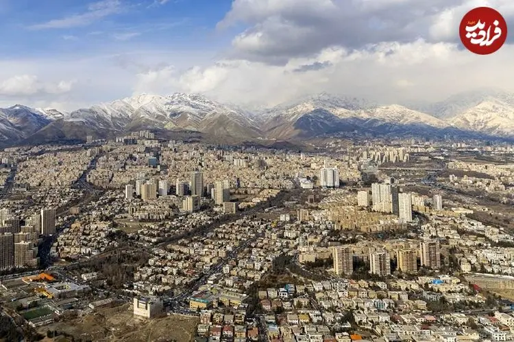عکس| سفر در زمان؛ تصویری هوایی از «تهران» وقتی خلوت تر بود؛ سال 1350