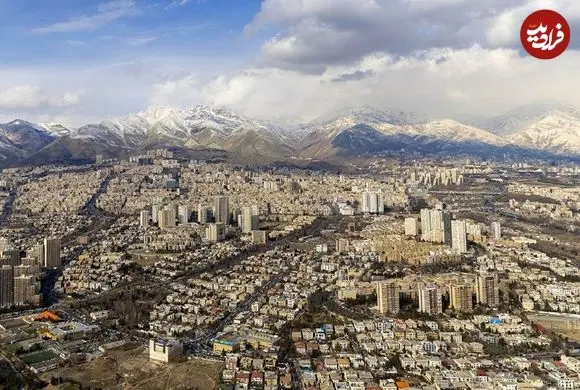 عکس| سفر در زمان؛ تصویری هوایی از «تهران» وقتی خلوت تر بود؛ سال 1350