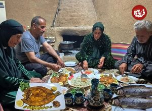 ببینید؛ غذای روستایی در ایران؛ پخت شوید پلو با ماهی سنتی