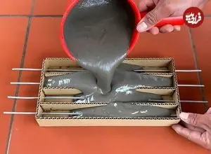 ببینید| نحوه ساخت یک گلدان زیبا با سیمان و مقوا به روش استاد چینی