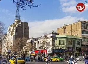 عکس| سفر زمان؛ عبور درشکه‌ها از خیابان جمهوری؛ سال 1312