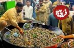 ببینید؛ غذای خیابانی در پاکستان؛ پخت غذای محبوب جگر سرخ شده با فلفل در کراچی