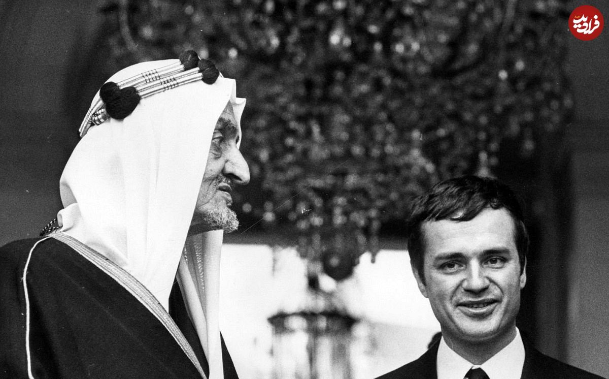 عکس؛ سفر در زمان؛ دیدار «ملک فیصل پادشاه عربستان و ملک حسین پادشاه اردن»؛ سال 46