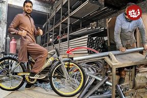ببینید| مراحل دیدنی تولید دوچرخه کوهستان در کارگاهی در پاکستان