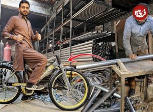 ببینید| مراحل دیدنی تولید دوچرخه کوهستان در کارگاهی در پاکستان