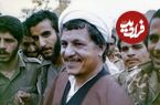 عکس؛ سفر به تاریخ؛ «هاشمی رفسنجانی» در کنار «علی شمخانی» در میان رزمندگان در جبهه