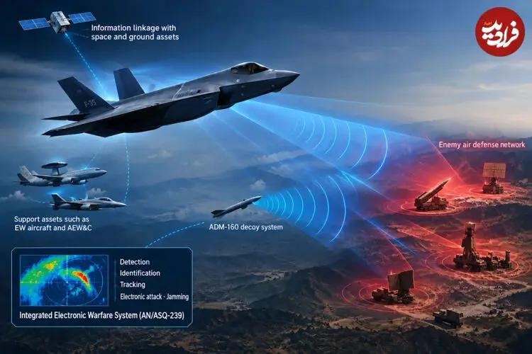سامانه جنگ الکترونیک AN/ASQ-239 با پوشش ۳۶۰ درجه روی جنگنده‌های F-35