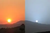 (ویدئو) تصاویری فوق‌العاده زیبا از غروب خورشید در مریخ