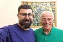 عکس| سفر زمان؛ «یکتا ناصر و علیرضا خمسه» در اتاق گریم نیسان آبی؛ سال 1400