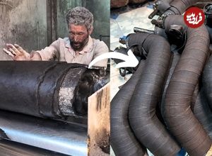 ببینید؛ نحوه تولید انبوه شلنگ رادیاتور در کارگاهی در پاکستان