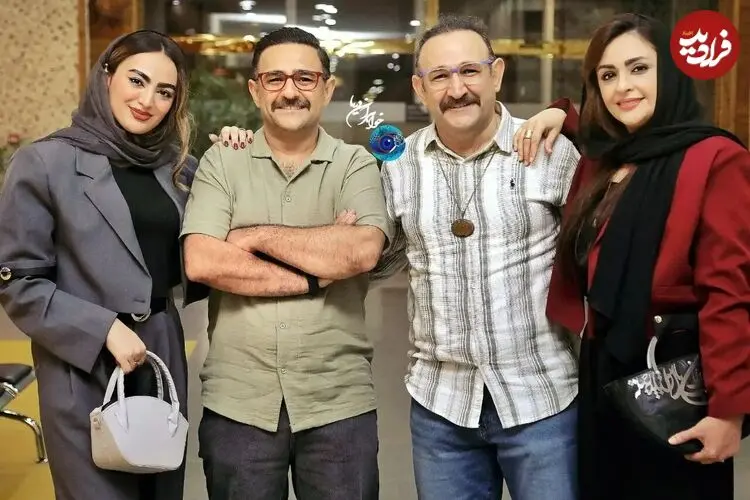 عکس| قاب خانوادگی دو برادر بازیگر سینما به همراه همسرانشان 