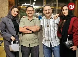عکس| قاب خانوادگی دو برادر بازیگر سینما به همراه همسرانشان 