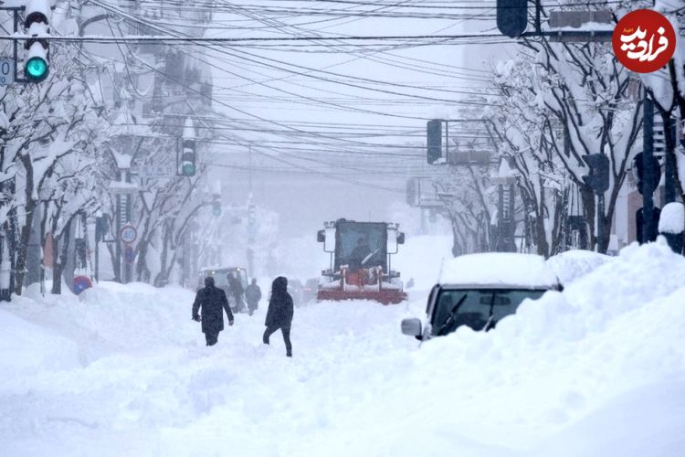 (ویدئو) رکوردشکنی بارش برف در ژاپن