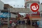 عکس| سفر زمان؛ منظرۀ بازار شهر رشت از روی پشت‌بام؛ 140 سال قبل