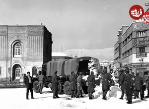 عکس| سفر به تهران قدیم؛ برف نفس تهران را گرفت، ارتش به خیابان آمد! 