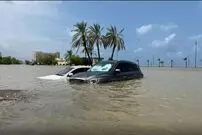 (ویدئو) بارش باران و سیل وحشتناک در عربستان