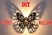 ببینید| نحوه ساخت یک چراغ دیواری خاص به شکل پروانه در خانه