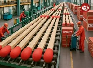 ببینید| چگونه میلیاردها کبریت در کارخانه ای در هند تولید می شوند؟