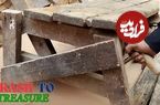ببینید؛ مراحل بازسازی، تعمیر و رنگ آمیزی یک نیمکت چوبی رها شده در طبیعت
