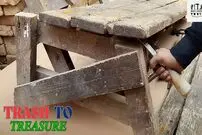 ببینید؛ مراحل بازسازی، تعمیر و رنگ آمیزی یک نیمکت چوبی رها شده در طبیعت