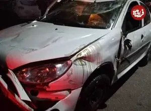 ببینید؛ لحظه تصادف خسارت‌بار پژو ۲۰۶ با شش خودرو در پی حرکت نمایشی!