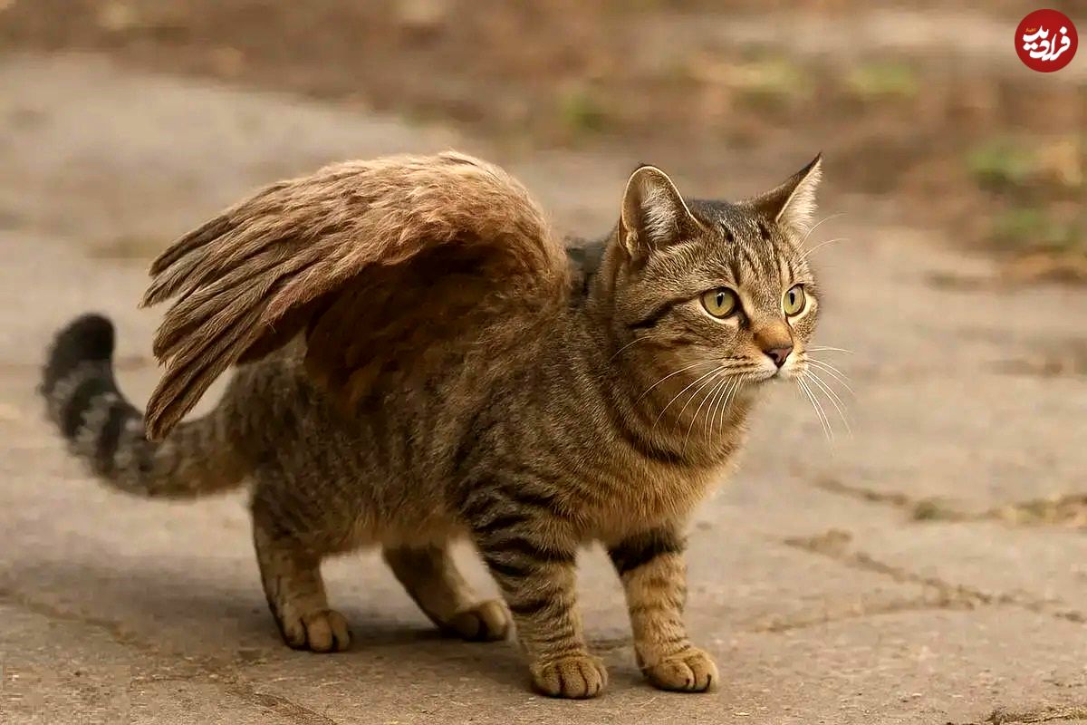 تصاویر؛ گربه‌های بالدار؛ ماجرای گربه بالدار کرمان چیست و چرا برخی گربه‌ها بال دارند؟
