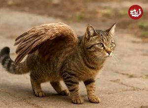 تصاویر؛ گربه‌های بالدار؛ ماجرای گربه بالدار کرمان چیست و چرا برخی گربه‌ها بال دارند؟