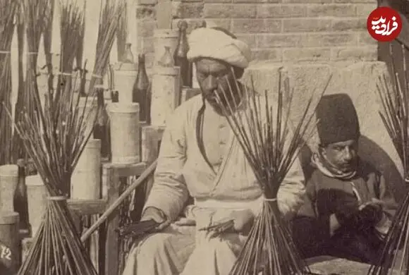 عکس| سفر زمان؛ تصویری از بساط یک «نی‌فروش» در تهران دوران قاجار