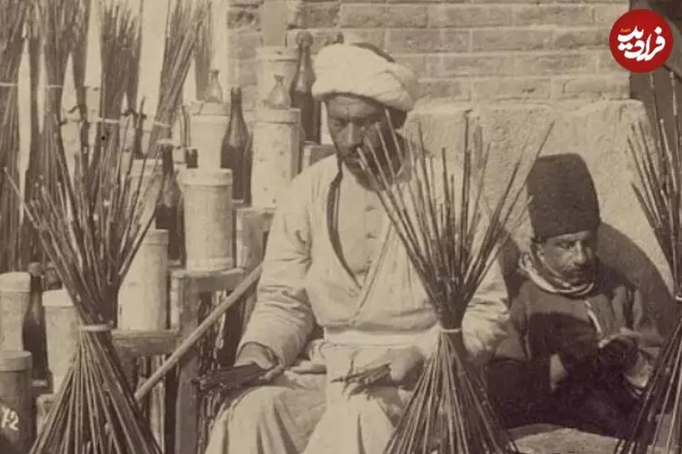 عکس| سفر زمان؛ تصویری از بساط یک «نی‌فروش» در تهران دوران قاجار