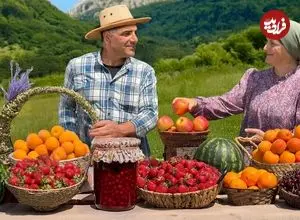 ببینید| غذای روستایی در آذربایجان؛ تهیه مربای گیلاس، توت فرنگی و زردآلو به روش سنتی