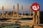 عکس| سفر زمان؛ تصویری از «تخت جمشید» در یک روز برفی؛ 90 سال قبل
