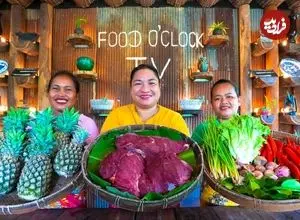 ببینید| غذای روستایی در سنگاپور؛ پخت یک غذای متفاوت با گوشت گاو