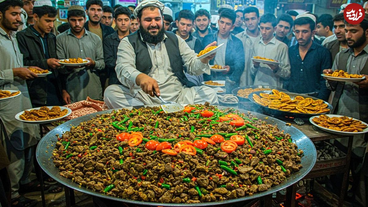 ببینید؛ غذای خیابانی در پاکستان؛ پخت واوایشکا با جگر گوسفند در پیشاور