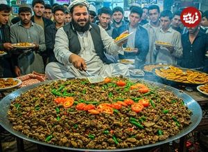 ببینید؛ غذای خیابانی در پاکستان؛ پخت واوایشکا با جگر گوسفند در پیشاور