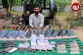 ببینید| فرآیند دیدنی تولید انبوه ساطور قصابی در کارگاهی در پاکستان