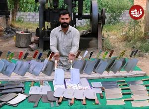 ببینید| فرآیند دیدنی تولید انبوه ساطور قصابی در کارگاهی در پاکستان