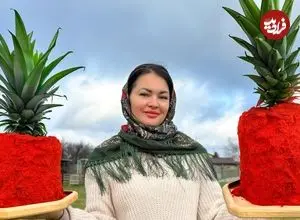 ببینید| غذای روستایی در اوکراین؛ پخت یک غذای خاص با دنده گاو و آناناس