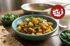 دو پیازه آلو شیرازی دو قلم مواد اولیه دارد