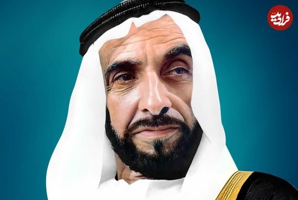 عکس؛ سفر در زمان؛ «شیخ زاید» بنیانگذار امارات و اعضای خانواده اش در یک کاخ؛ سال 1344