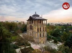 عکس| سفر زمان؛ منظرۀ دلربای «کاخ عشرت‌آباد» در دوران قاجار