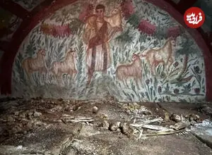 عکس| باستان‌شناسان در ترکیه تصویری ۱۸۰۰ ساله از عیسی مسیح پیدا کردند