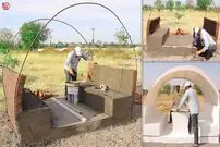 ببینید؛ چگونه یک آلاچیق کم هزینه با آجر و سیمان بسازیم؟