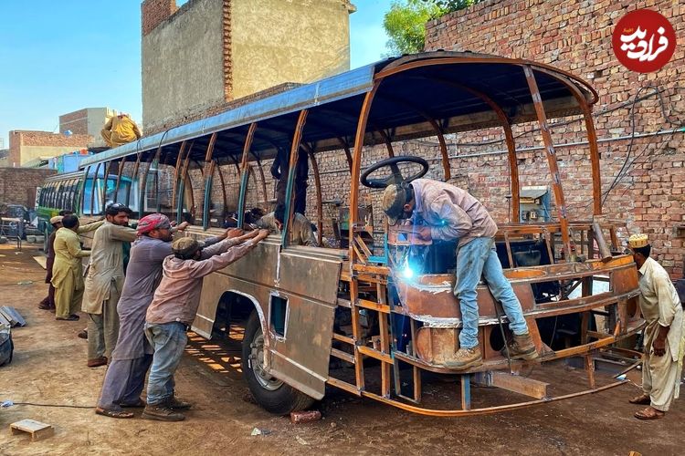 ببینید؛ مراحل صفر تا صد تولید اتوبوس ایسوزو دست ساز در پاکستان 
