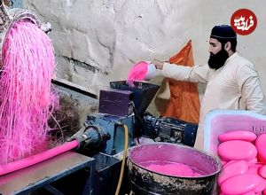 ببینید؛ مراحل جالب تولید سنتی صابون حمام در کارگاهی در پاکستان